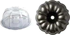 Nordic Ware Cake Keeper and Pro Cast Original Bundt Pan Bundle