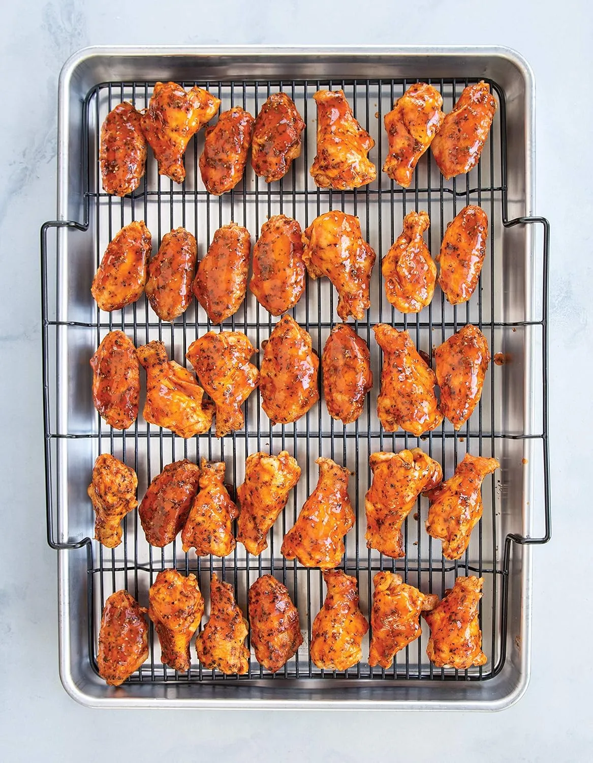 Nordic Ware Extra Large Oven Crisping Baking Tray, with Rack, Silver