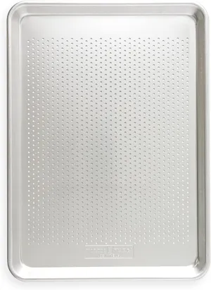 Nordic Ware Naturals Perforated Crisping Half Sheet Pan for Baking or Roasting, Uncoated Natural Aluminum with Reinforced Steel Rim Prevents Warping