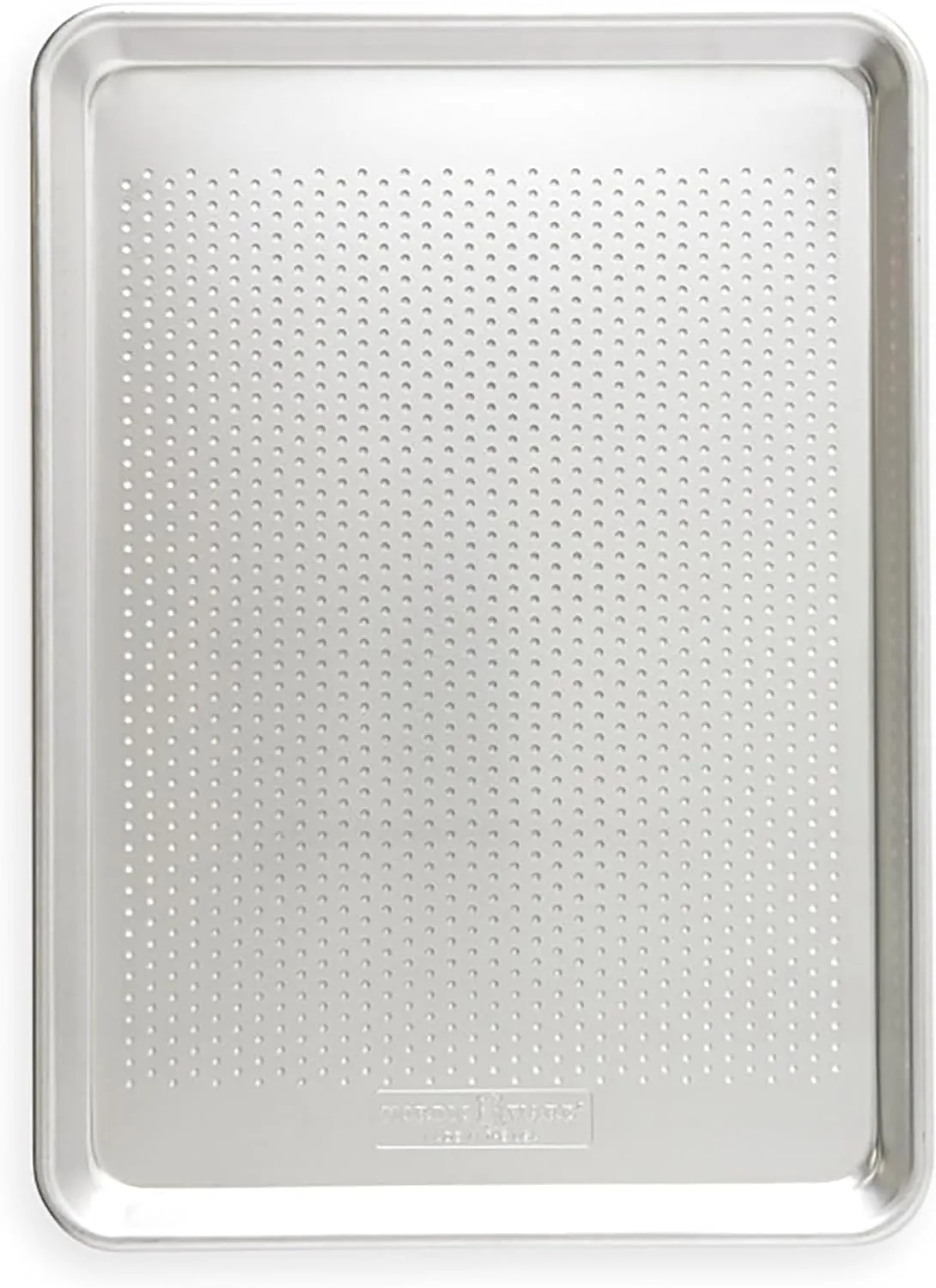 Nordic Ware Naturals Perforated Crisping Half Sheet Pan for Baking or Roasting, Uncoated Natural Aluminum with Reinforced Steel Rim Prevents Warping