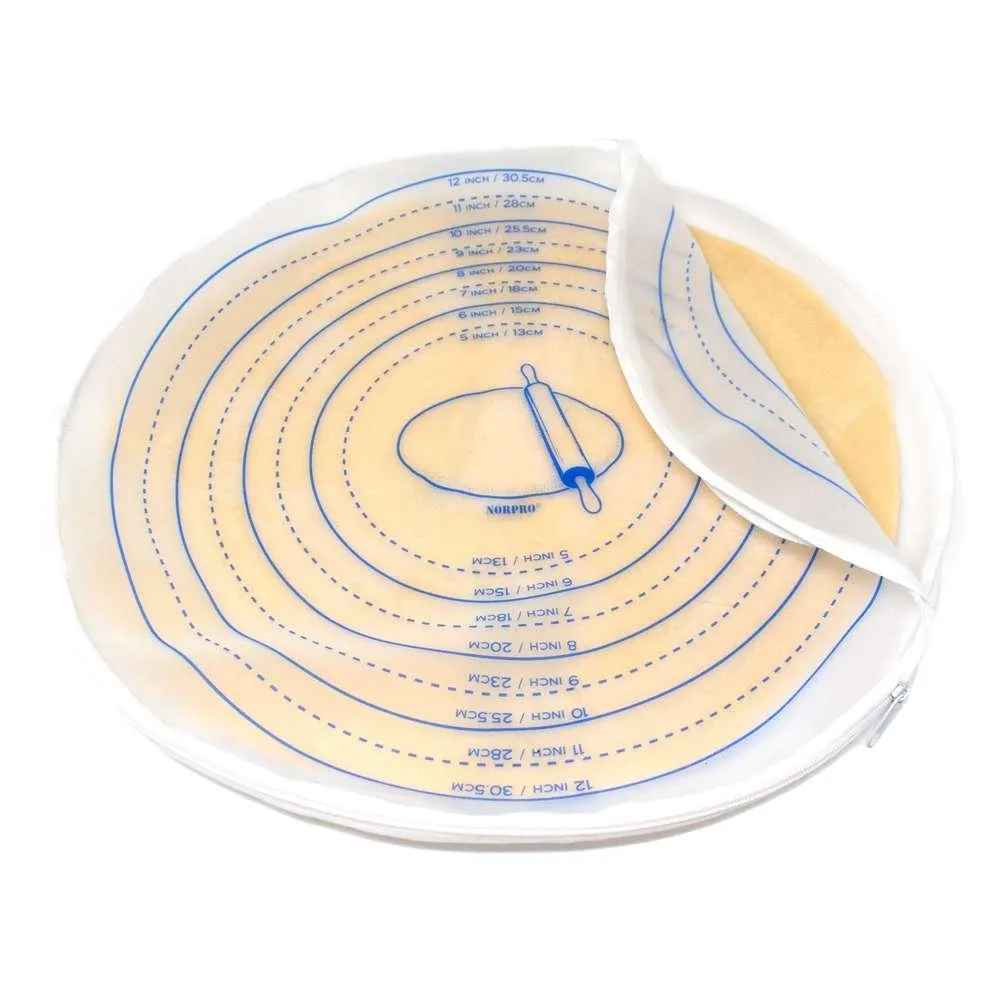 Norpro Silicone Pie Crust Dough Rolling Bag, Non-Stick Mess Free, Easily Roll Out 5" to 12" Crusts