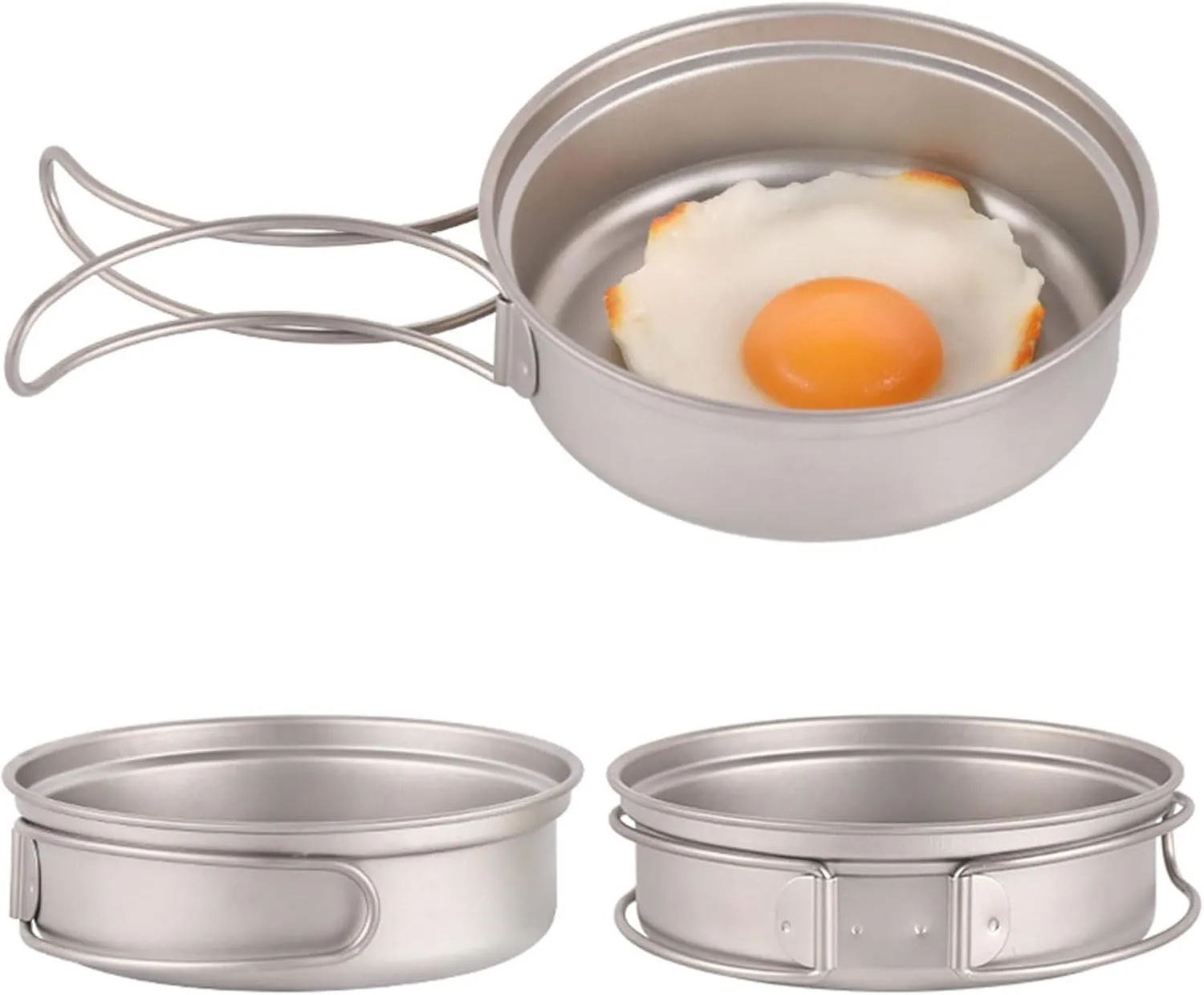 NUEAYMS Compacts Camping Plate Folding Handle Light Weight Dinnerware For Outdoor Backpacking Hiking
