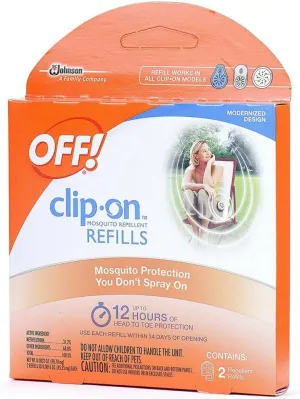 OFF! Clip-On Mosquito Repellent Refill, Provides 12 Hours of Protection, 2 Count (Pack of 2)