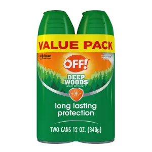OFF! Deep Woods Insect Repellent V, 6 fl oz, 2 ct