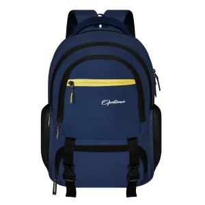 Optima Casual Backpack 28L, 2 Main Compartments, Bottle Pocket, Front Pocket, Padded Shoulder Strap-Blue