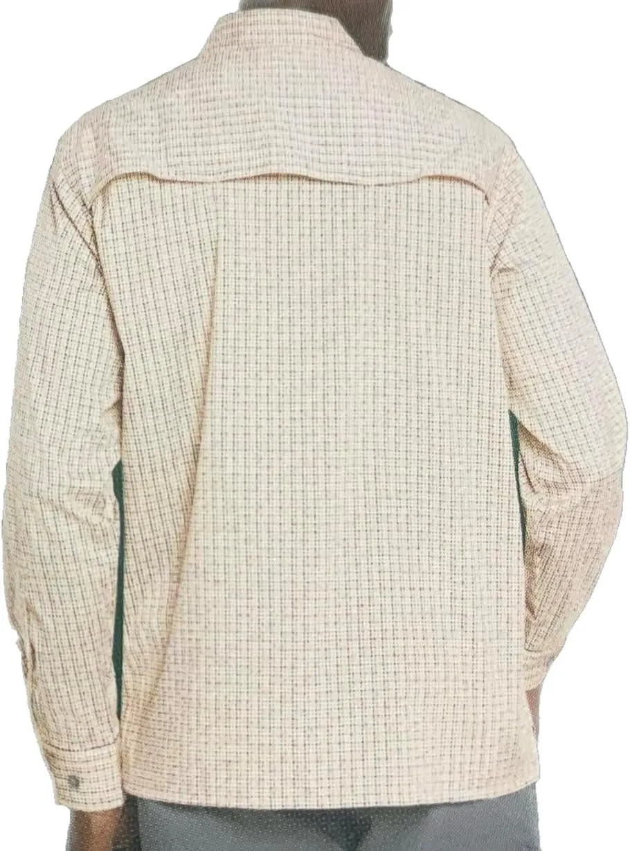 Orvis Men's UPF 30  Quick Dry Long Sleeve Button Up Tech Shirt with Roll Tab Sleeves