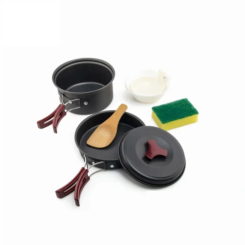 Outdoor Camping Cookware Set: Compact and Durable Kit for Hiking and Picnics