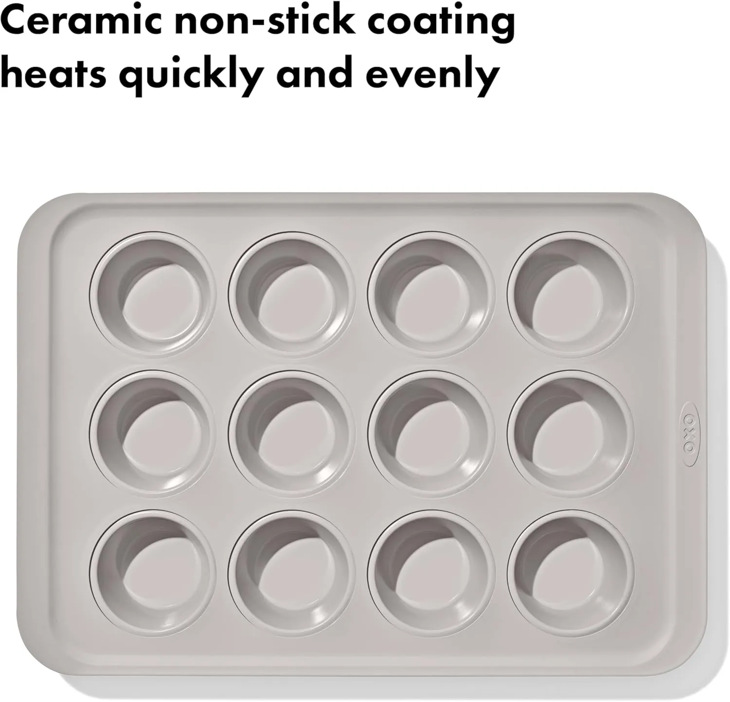 OXO Good Grips Non-Stick Pro Ceramic Coated Metal Bakeware 12 Cup Muffin Pan – Storm Blue
