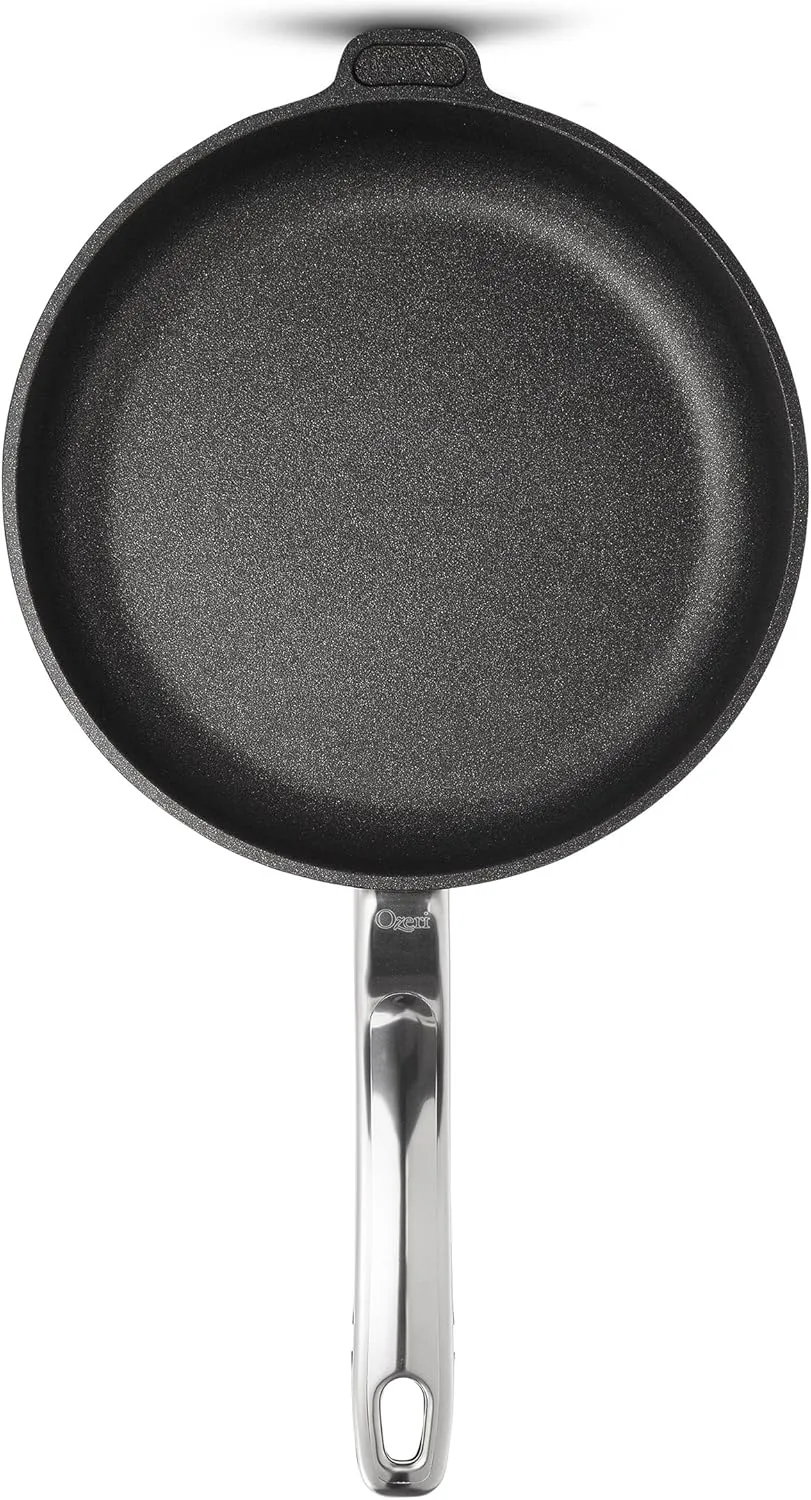 Ozeri Professional Series 10” Ceramic Earth Fry Pan, Hand Cast and Made in Germany - 100% Free of GenX, PFBS, Bisphenols, APEO, PFOS, PFOA, NMP and NEP, Black (ZP13-26)
