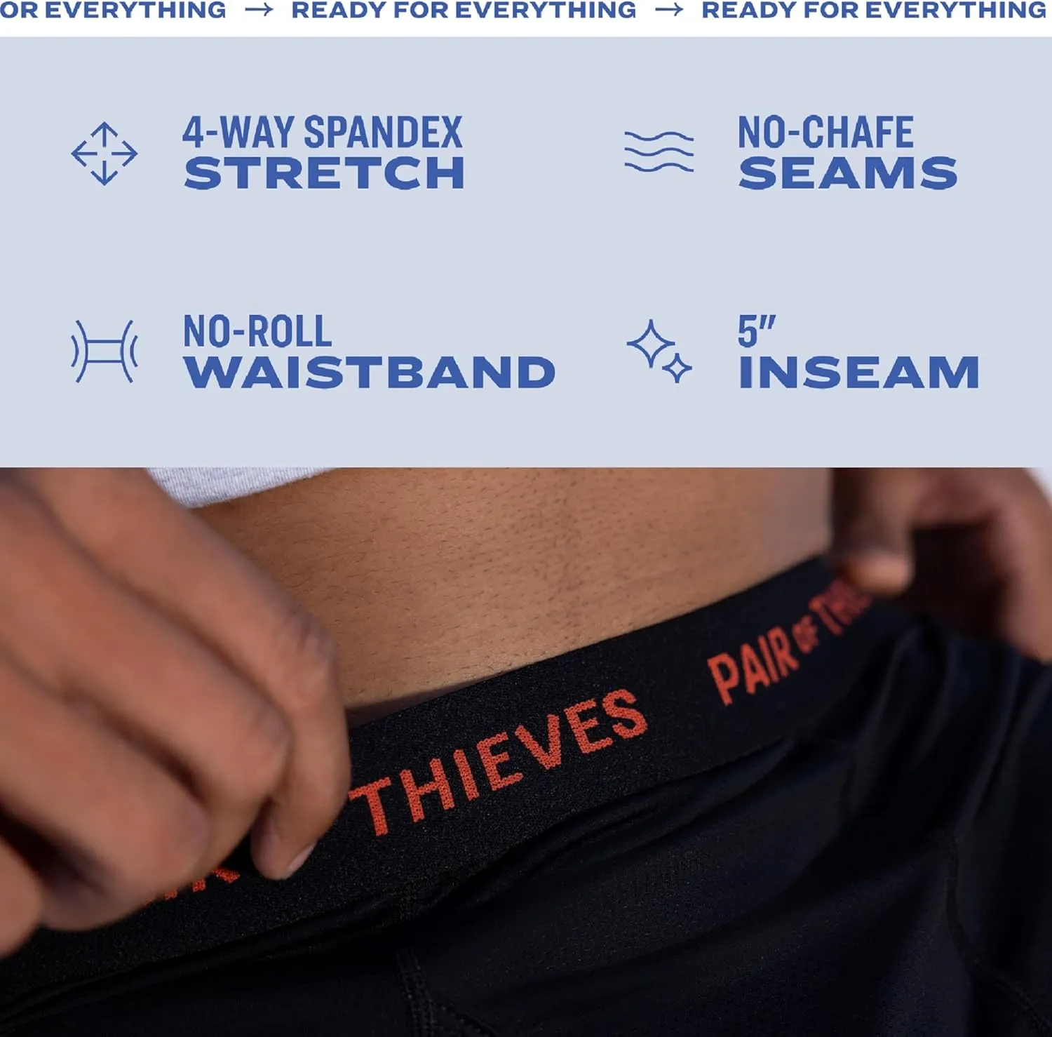 Pair of Thieves 4 Pack Men’s Boxer Briefs - Soft, Stretchy, Moisture-Wicking Underwear for All-Day Comfort and Support