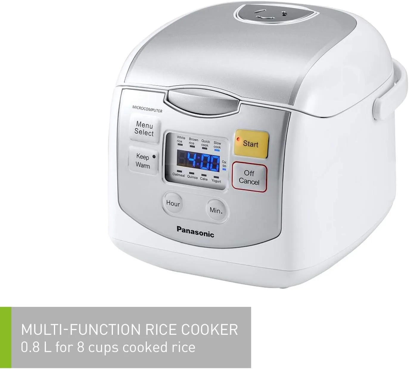 Panasonic SR-ZC075K 4-Cups (Uncooked) Rice Cooker & Multi-Cooker, White
