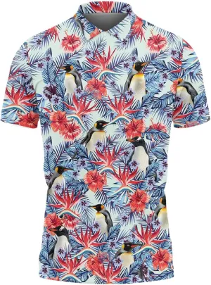 Penguin Polo Golf Shirts for Men Women - Cute Animal Mens Polo Shirts Short Sleeve Mens Polo Shirts Dry Fit Serie 102