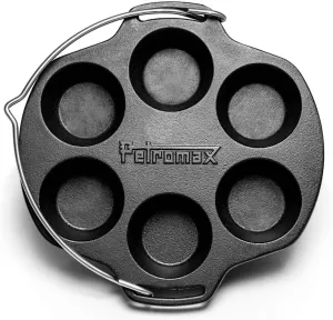 Petromax Cast Iron Muffin Pan Pre Seasoned Oven or Campfire Baking