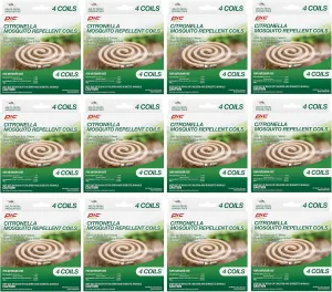 PIC Citronella Mosquito Repellent Coils (12 Packs of 4) CIT-Coil-4