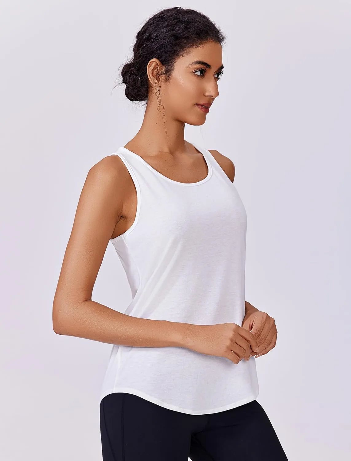 PINSPARK Workout Tops for Women Racerback Tank Top Pack Sleeveless Athletic Running Tops Loose Gym Shirt Quick Dry Yoga Tank