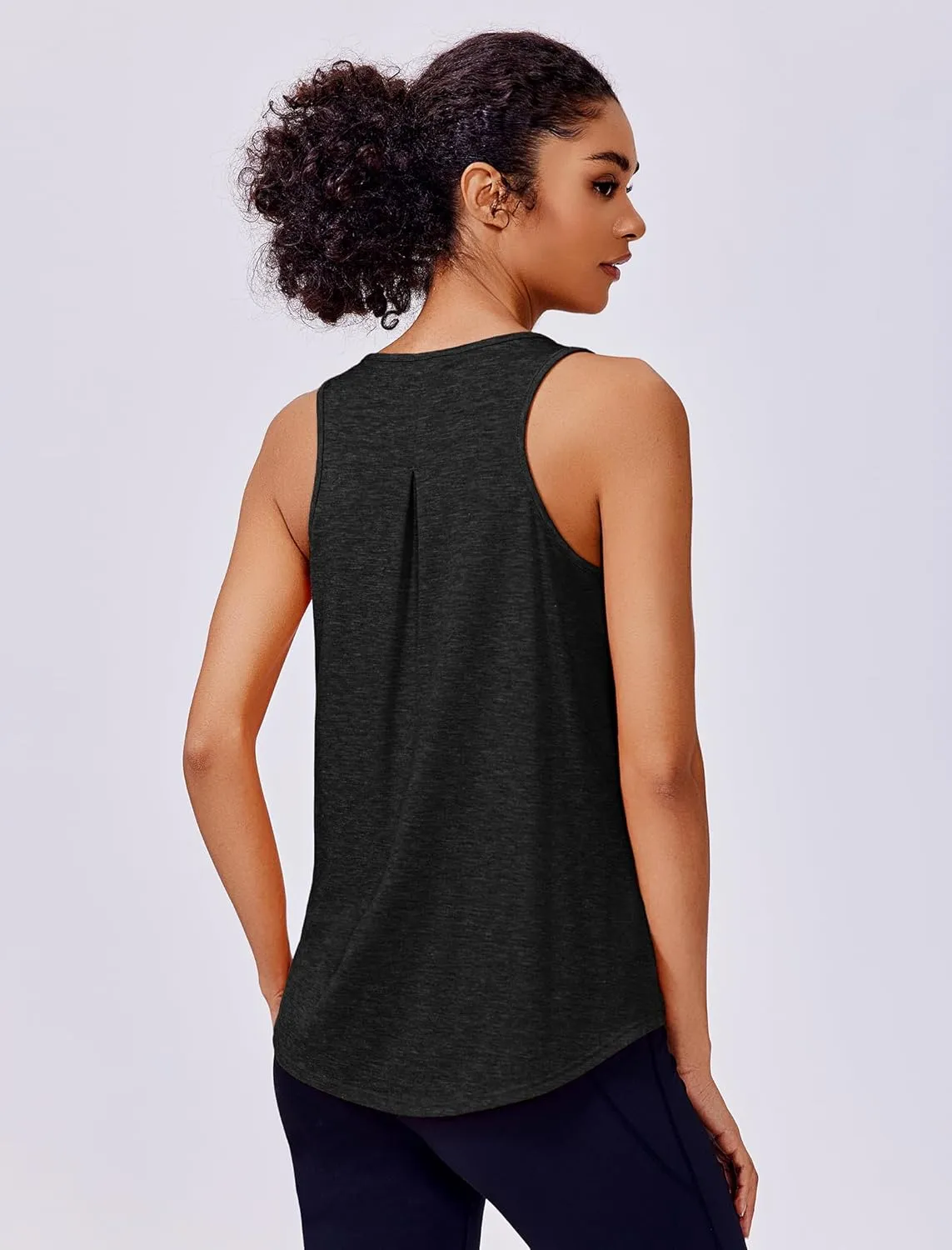 PINSPARK Workout Tops for Women Racerback Tank Top Pack Sleeveless Athletic Running Tops Loose Gym Shirt Quick Dry Yoga Tank