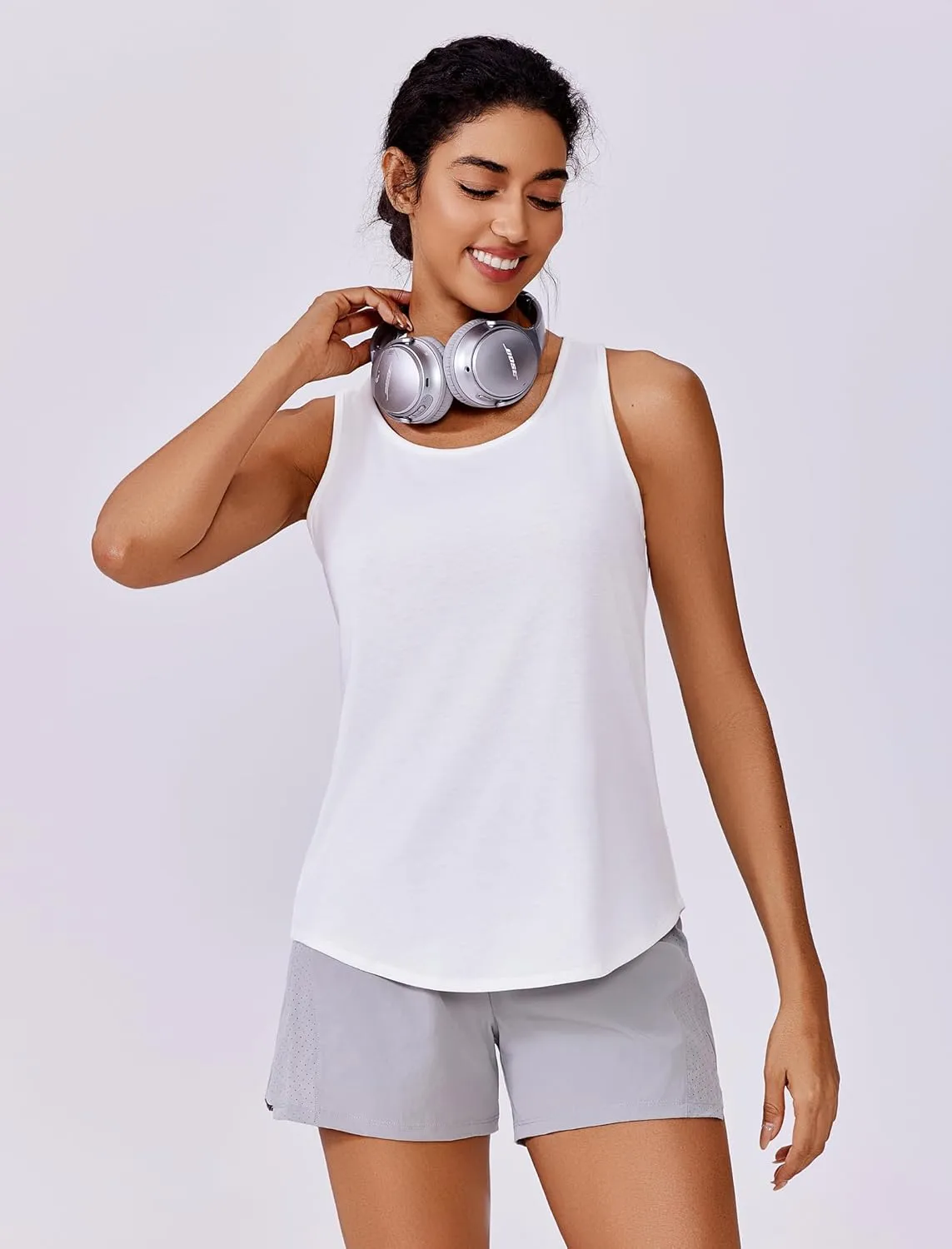 PINSPARK Workout Tops for Women Racerback Tank Top Pack Sleeveless Athletic Running Tops Loose Gym Shirt Quick Dry Yoga Tank