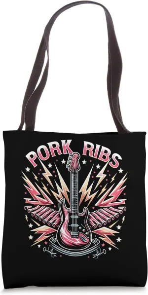 Pork Ribs Heavy Metal World Tour Hardcore Music Tote Bag