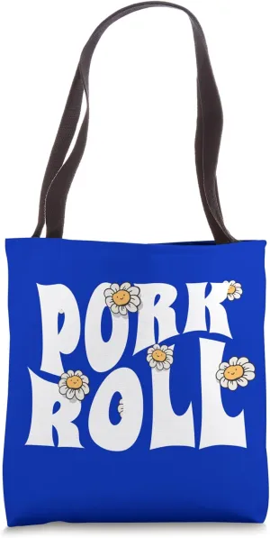 Pork Roll Groovy Retro Seventies Design New Jersey Daisy Tote Bag