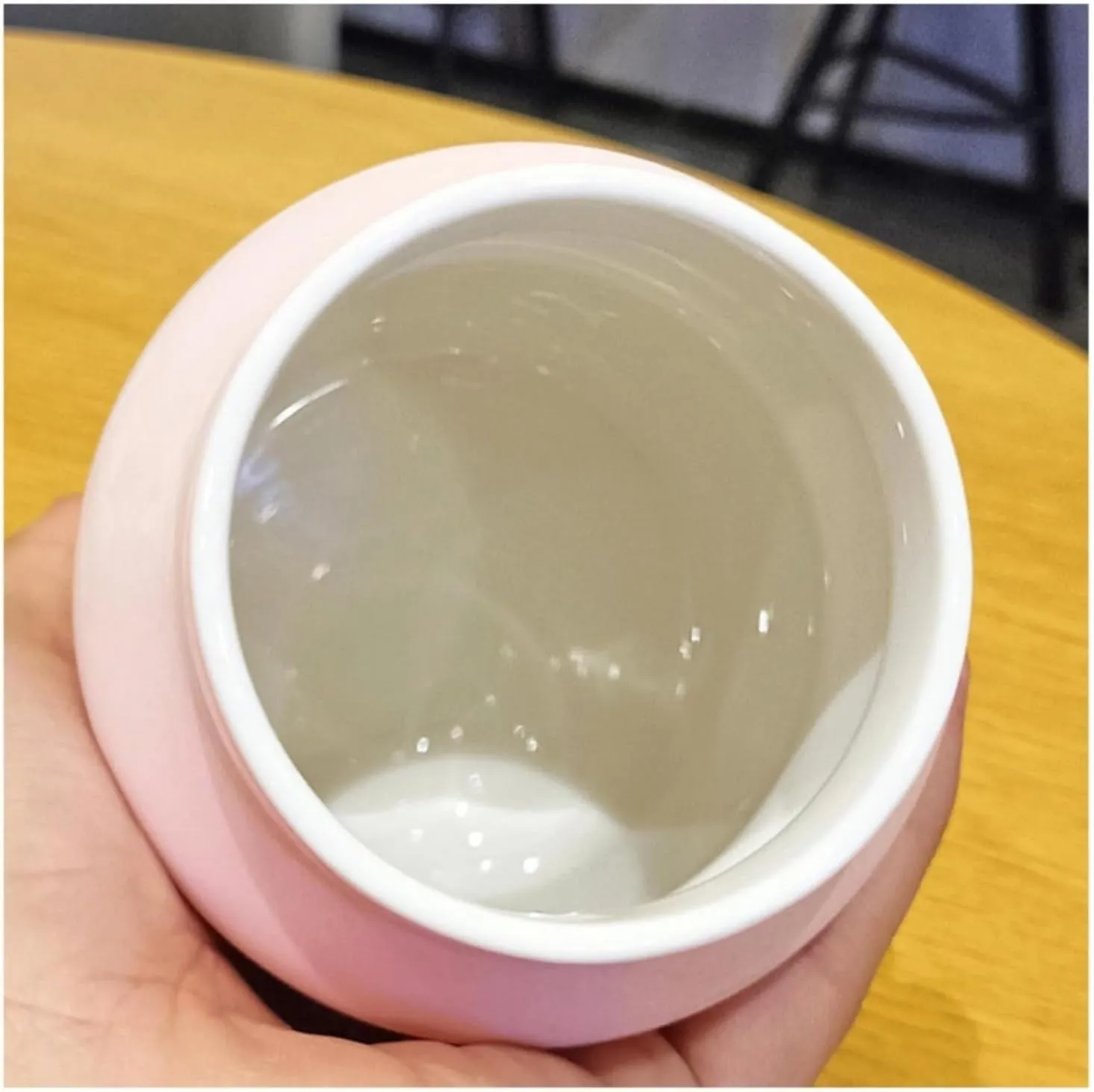 Portable Kettle Water Bottle Milk Juice Bottle with Straw Cute Cups with Lid and Straw Ceramic Mug with Silicone Lid Cute Water Bottle (Color : Pink-Peach, Size : 500ml)