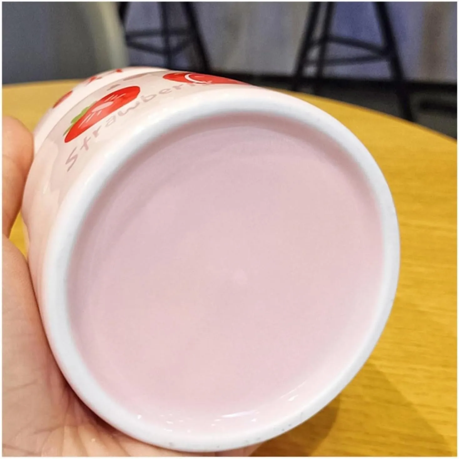 Portable Kettle Water Bottle Milk Juice Bottle with Straw Cute Cups with Lid and Straw Ceramic Mug with Silicone Lid Cute Water Bottle (Color : Pink-Peach, Size : 500ml)