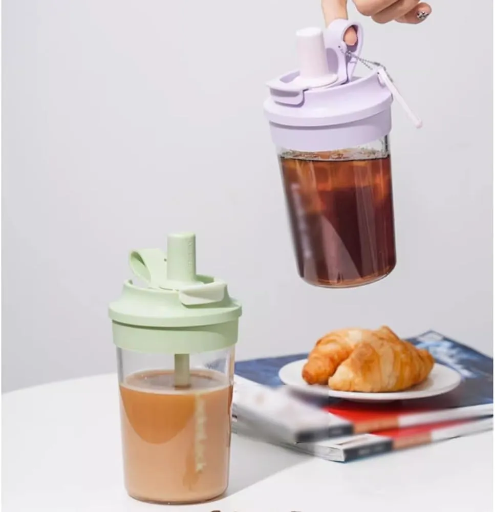 Portable Mixer Cup FashionWater Jug 420ml/14.8oz Water Bottle with Strainer for Men Women and Kids Sport Kettle