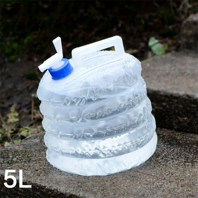 Portable Outdoor car camping Plastic folding bucket PE compression expansion bottle kettle foldable collapsible water bucket