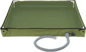 Portable Shower Tray, Foldable Shower Base,Portable Camping Shower Tray with Drain Pipe | Tent Bathing Tray Awning Base,High Capacity Shower Tent Tray for Camping Beach Outdoor Shower,80x80x10cm