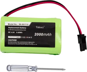 PowerMax 99-301712 Control Pan Replacement Battery Compatible with V-isonic PowerMaster 10 103-303707 GP130AAM4YMX Control Pan Powermax Express PowerMaxExpress Alarm Control 4.8V 2000mAh