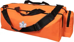 PrimaCare KB-1172 Oxygen O2 Gear Bag with Multiple Compartments Waterproof Bottom and Heavy-Duty Zipper, 32" x 12" x 13", Orange