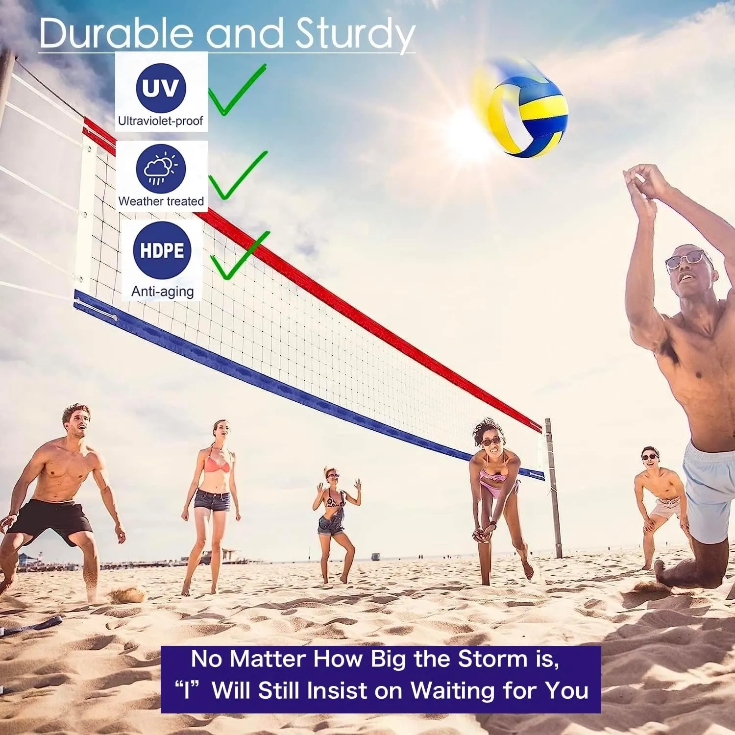 Professional Volleyball Net Outdoor Heavy Duty with Aircraft Steel Cable 32X3Ft Villeyball Official Size Best Voleybol Vollyball Net Heavy Duty Volley Ball Net Volleyball Nets Volleyball Ball Net Only