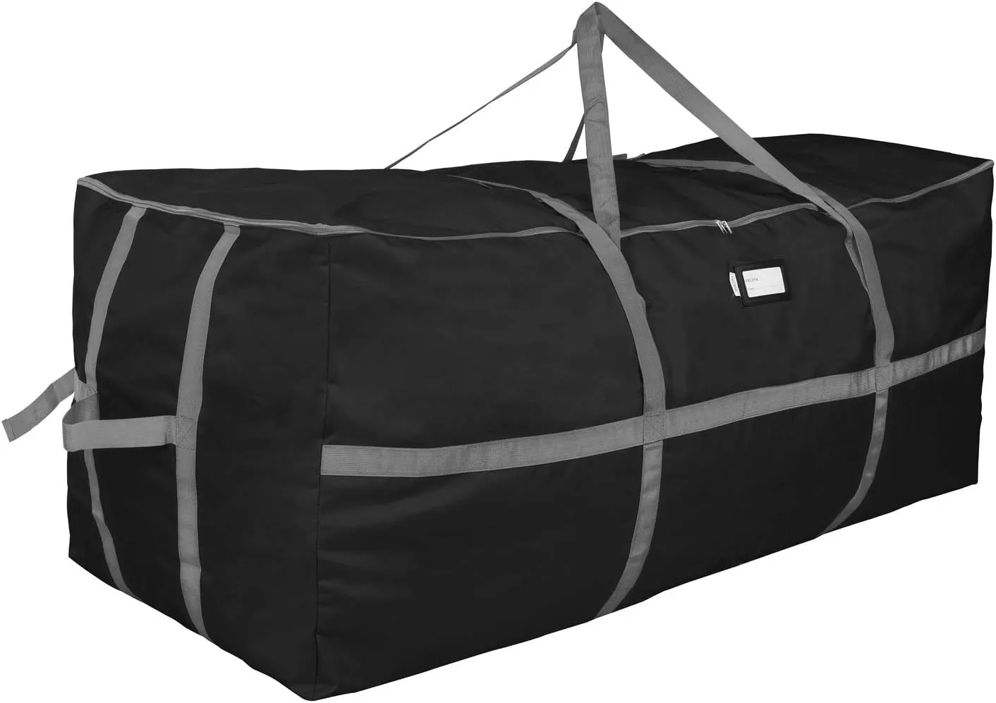 ProPik Christmas Tree Storage Bag, Fits Up to 9 Ft Tall Disassembled Xmas Trees, Heavy Duty Holiday Storage Container, 24" Height X 24" Wide X 60" Long with Top and Side Handles and Straps (Black)