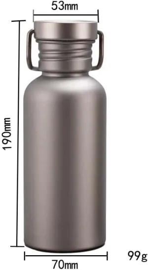 Pure Titanium Kettle 500ML, Lightweight And Portable Kettle, Suitable For Outdoor Camping, Mountain Climbing, And Cycling