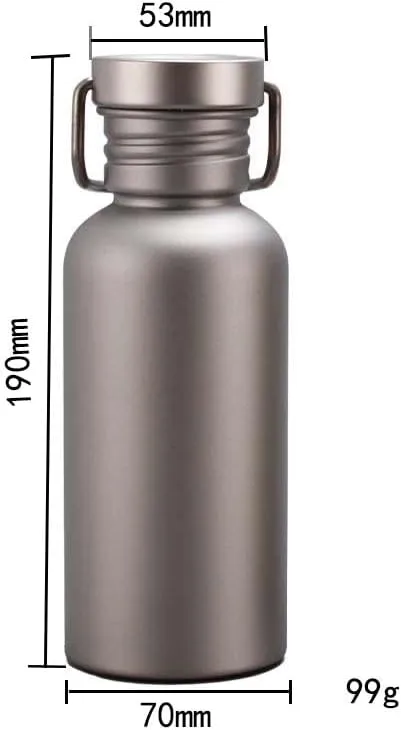 Pure Titanium Kettle 500ML, Lightweight And Portable Kettle, Suitable For Outdoor Camping, Mountain Climbing, And Cycling