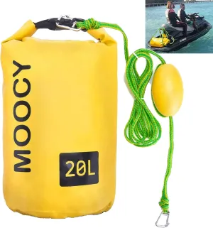 PWC Sand Bag Anchor & Dry Bag - 2 in 1 Jet Ski Kit With Adjustable Buoy for Float, Pool, Jetski, Kayak, Seadoo, Paddle Board, Waverunner, Watercraft, and Swim Mat