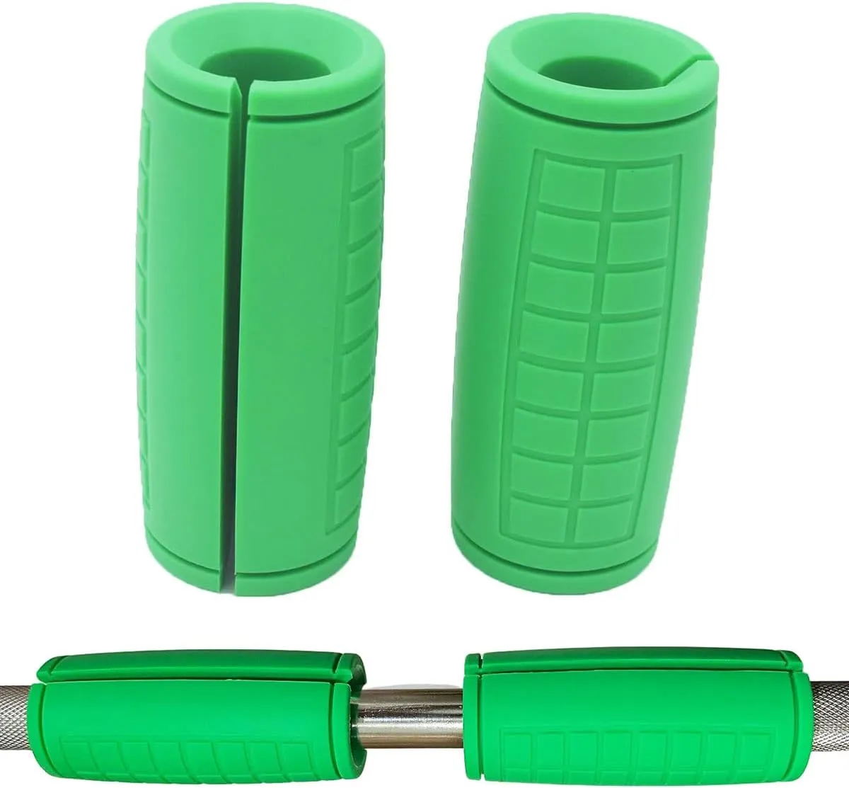 qibylift Pull Up Bar Thick Bar Adapter, Weight Grips Bar Fit for Standard Barbell - Dumbell Handles, Silicone Rubber Barbell Grips for Weight Lifting Cable Attachments & Fitness Training