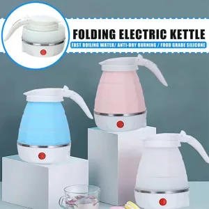 Quickly 600 Water color) Electric Travel Boils ml Bottles(random Foldable Foods Boiling Silicone Collapsible Sports Priority access Kettle Kettle Portable Small Fast Cyber Monday deal