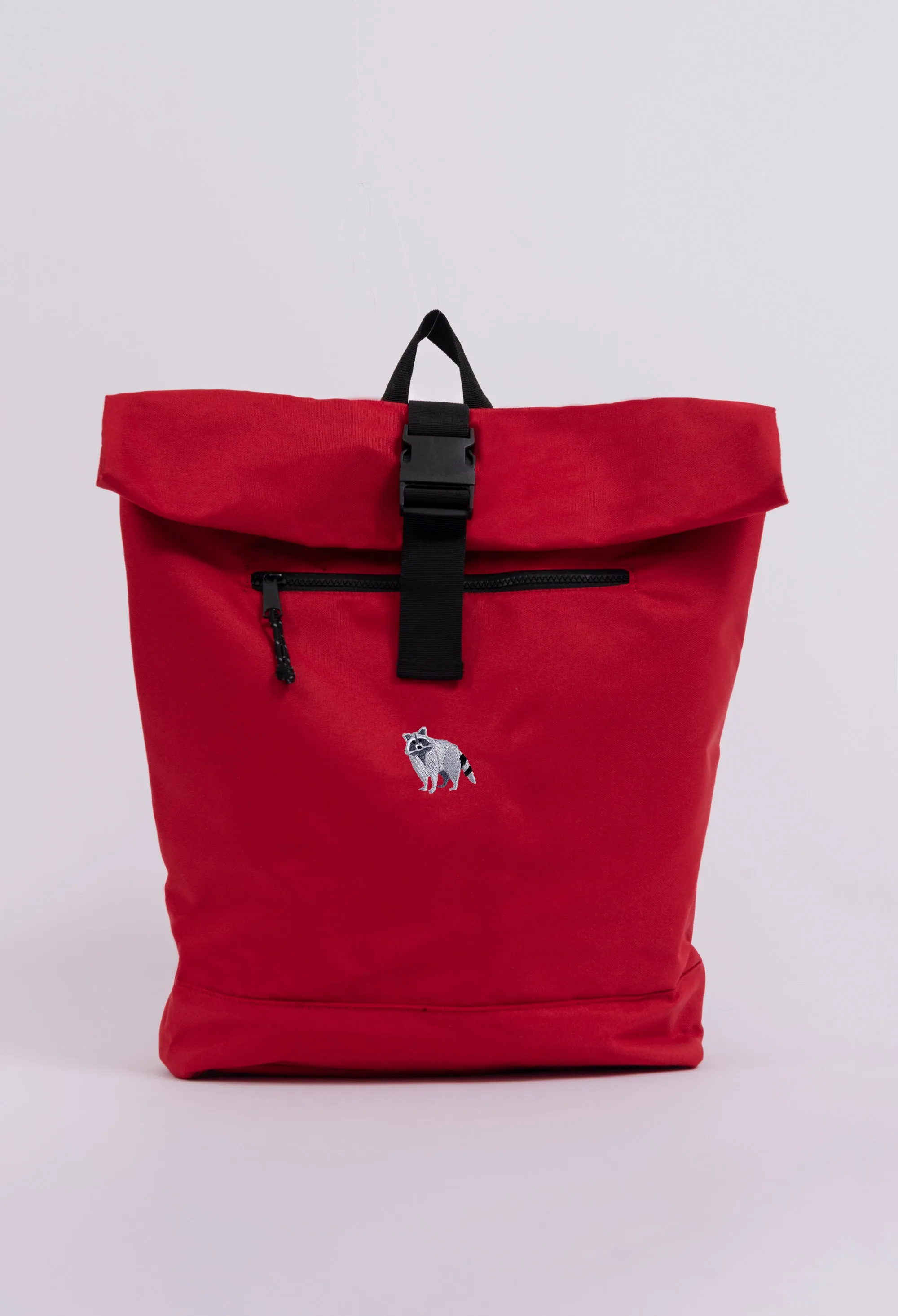 raccoon recycled roll-top backpack