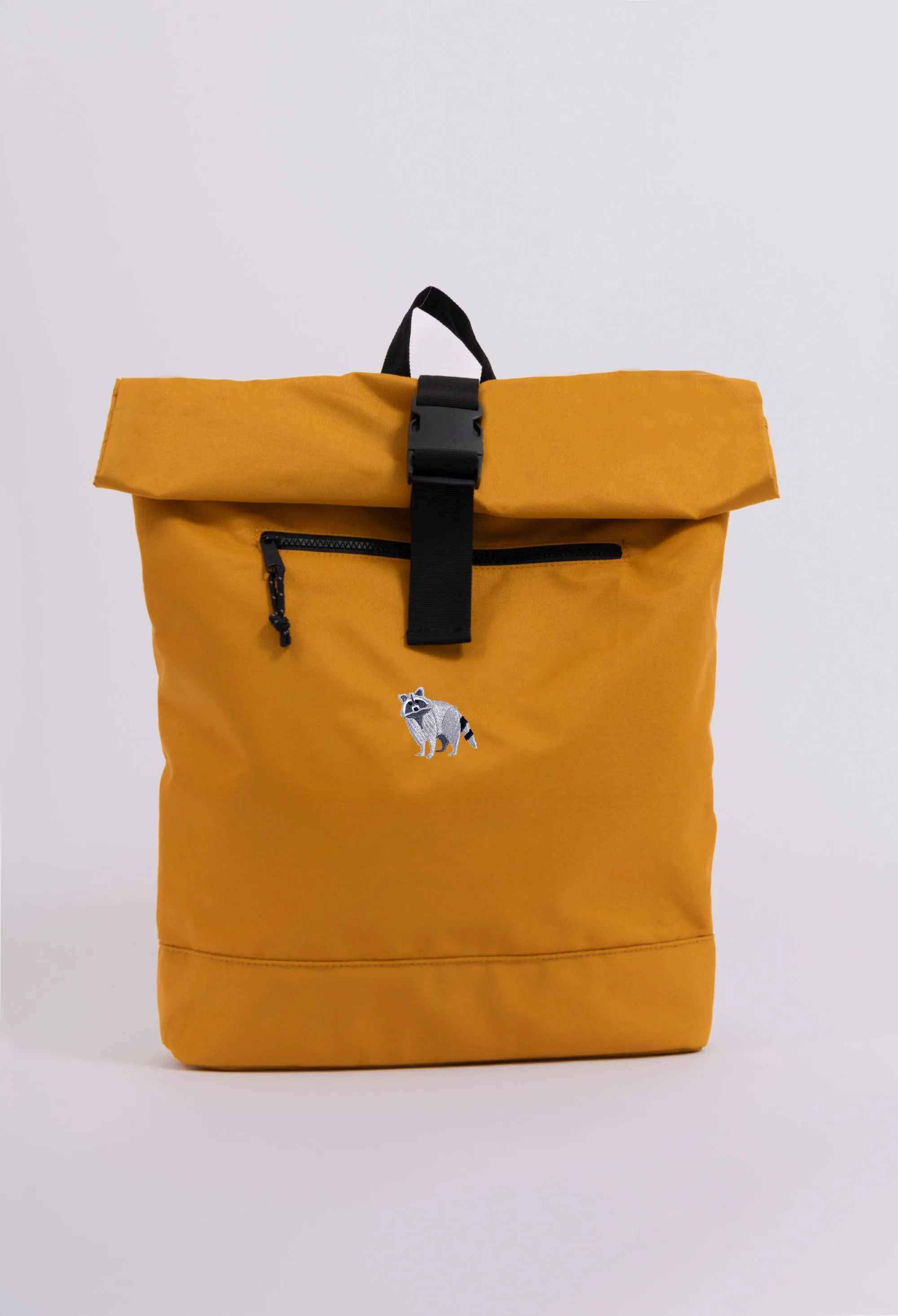 raccoon recycled roll-top backpack