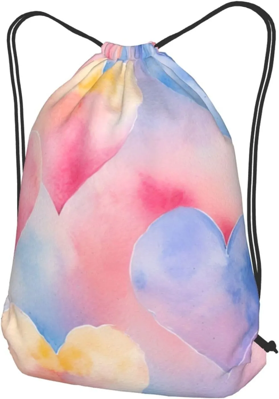 Rainbow. Drawstring Cinch Backpack Polyester Sack Pack String Bag For Hiking Camping Adventure