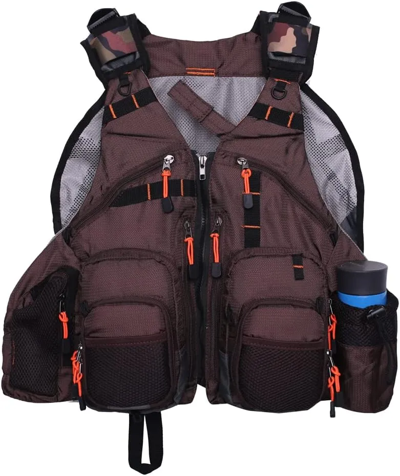 Raprance Fly Fishing Vest Backpack - Adjustable Lightweight and Quick-Dry, with 17 Pocketsfor Trout Bass Saltwate