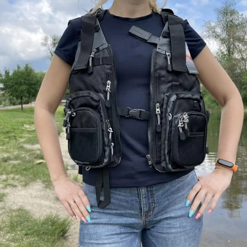 Raprance Fly Fishing Vest Backpack - Adjustable Lightweight and Quick-Dry, with 17 Pocketsfor Trout Bass Saltwate