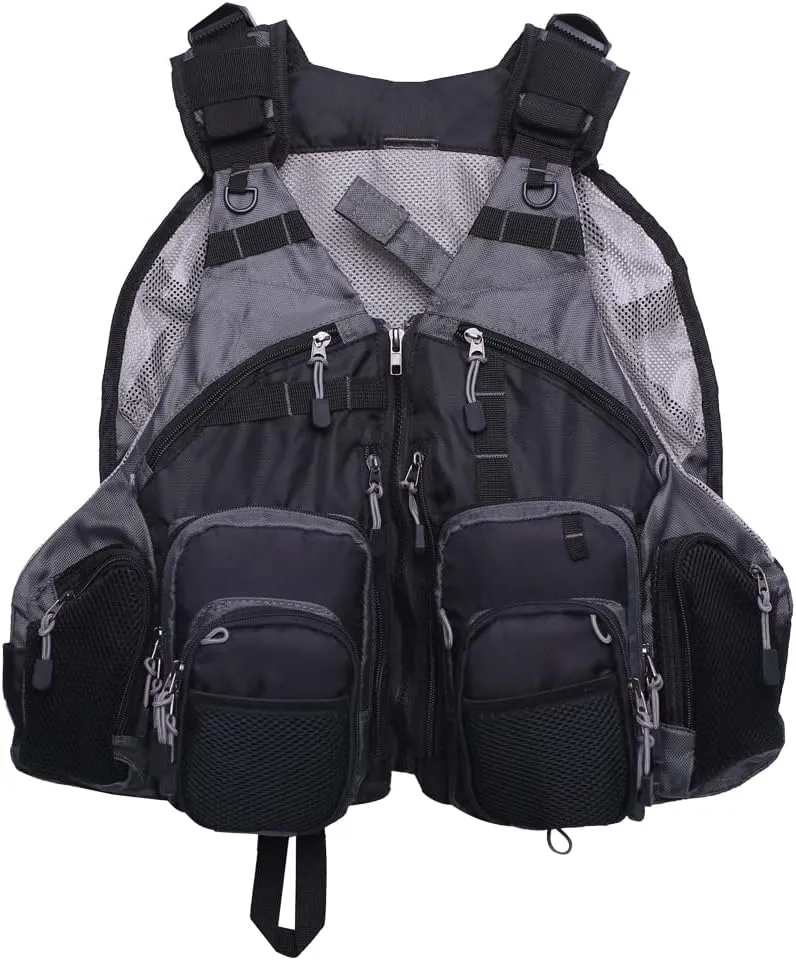 Raprance Fly Fishing Vest Backpack - Adjustable Lightweight and Quick-Dry, with 17 Pocketsfor Trout Bass Saltwate