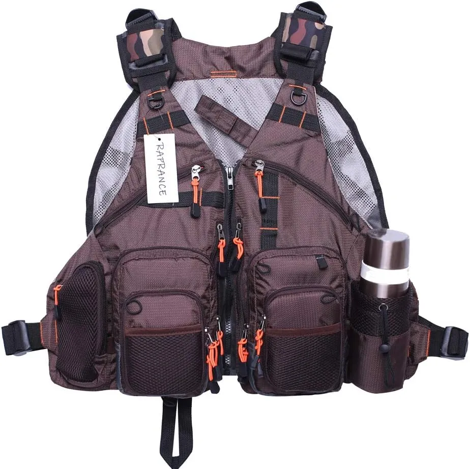 Raprance Fly Fishing Vest Backpack - Adjustable Lightweight and Quick-Dry, with 17 Pocketsfor Trout Bass Saltwate