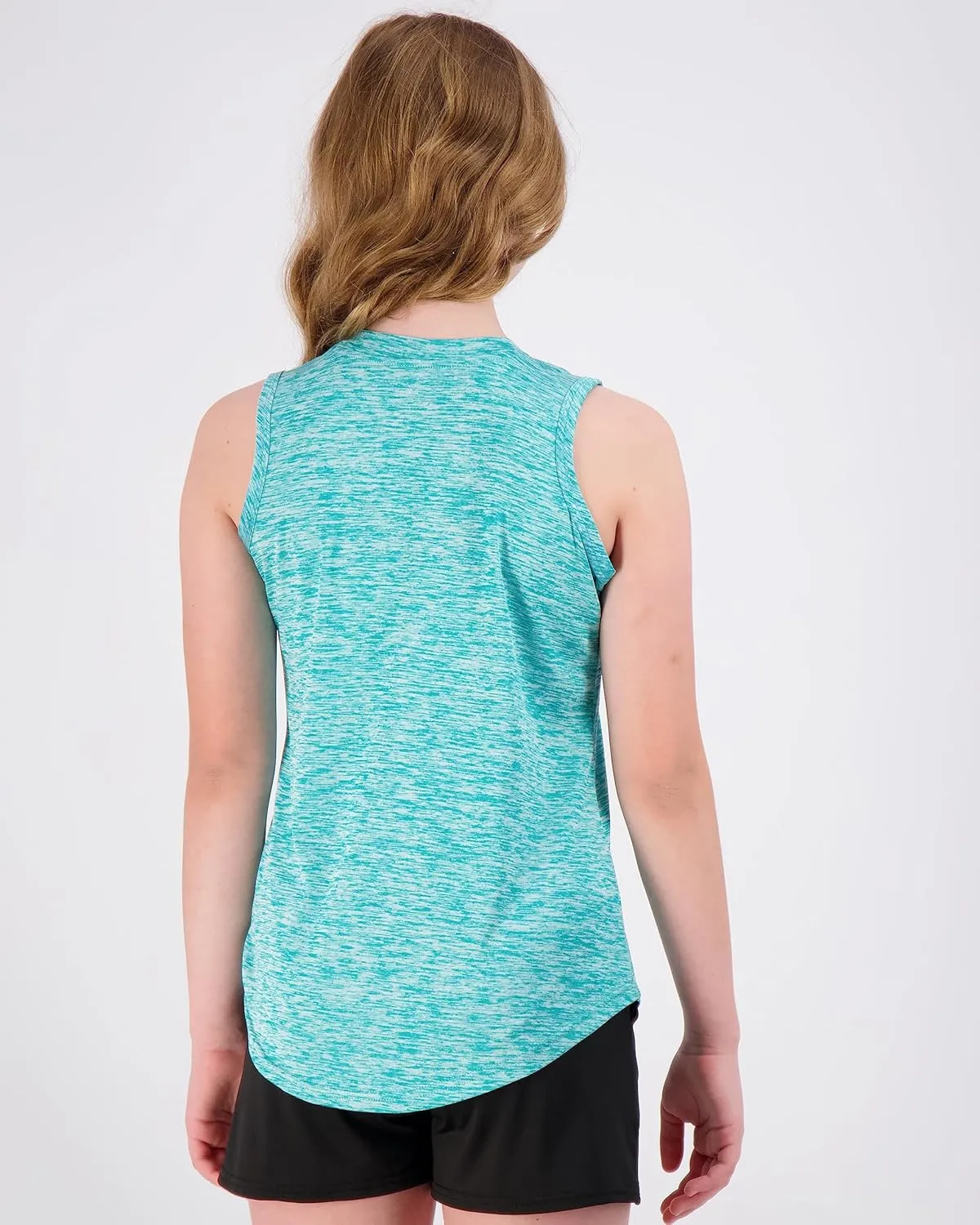 Real Essentials 4 Pack: Girls Active Dry Fit Performance Tank Top