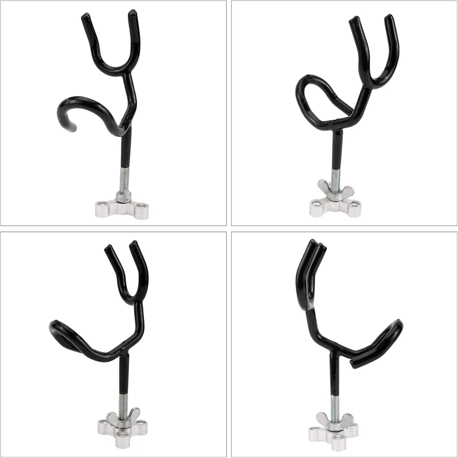 RealPlus Fishing Rod Holders for Boat Sure Grip Steel Angle Pole Holder with PVC Dipped and Mounting Base