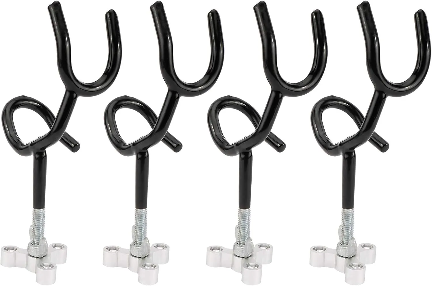 RealPlus Fishing Rod Holders for Boat Sure Grip Steel Angle Pole Holder with PVC Dipped and Mounting Base