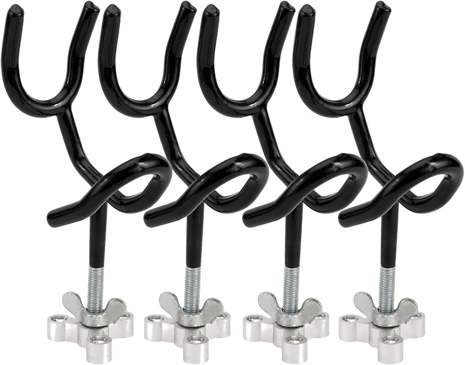 RealPlus Fishing Rod Holders for Boat Sure Grip Steel Angle Pole Holder with PVC Dipped and Mounting Base