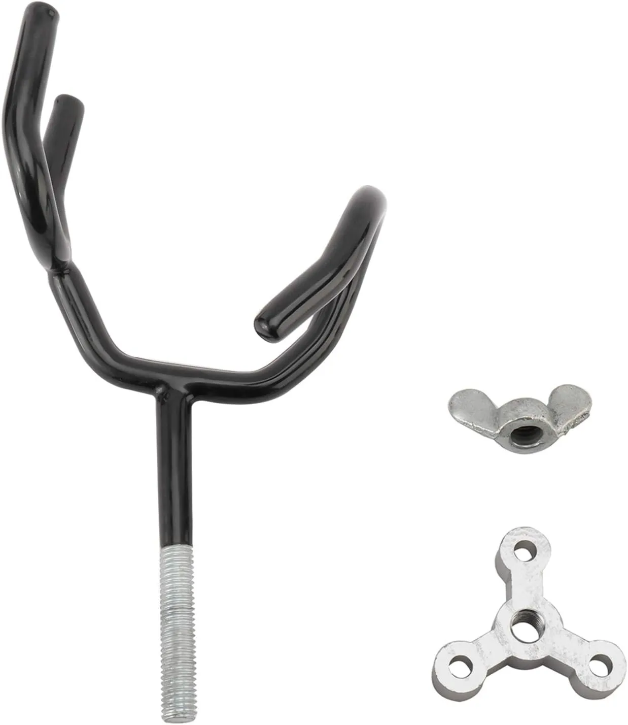 RealPlus Fishing Rod Holders for Boat Sure Grip Steel Angle Pole Holder with PVC Dipped and Mounting Base