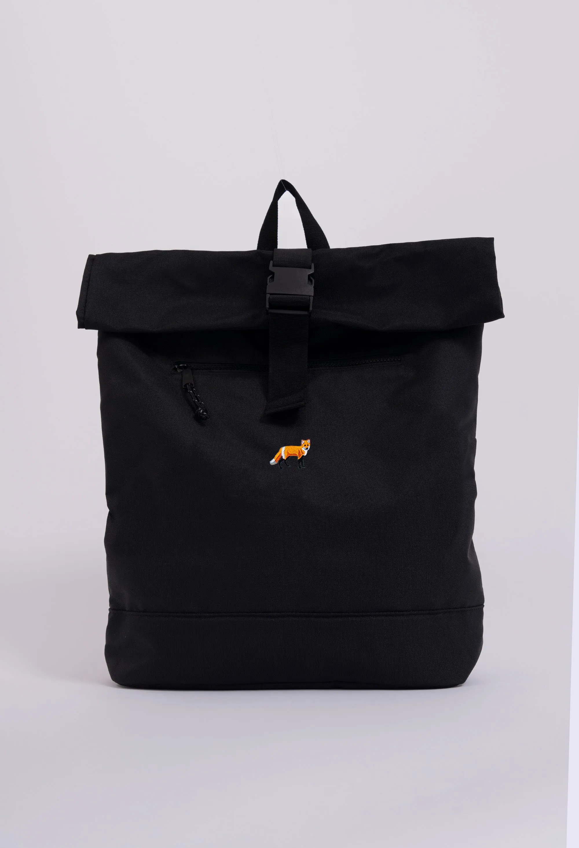 red fox recycled roll-top backpack